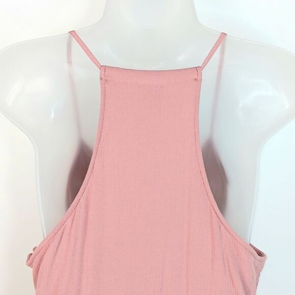 MOSSIMO SUPPLY CO. Women’s Pink Faux Wrap Ruffle Mini Dress Large Sleeveless - Picture 12 of 15